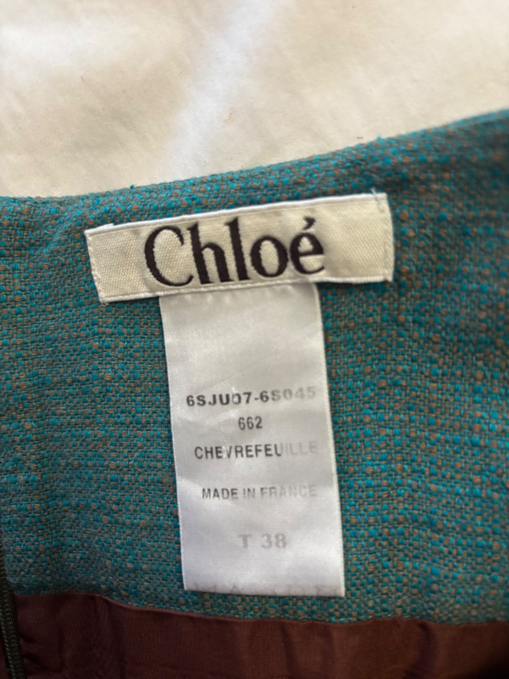 CHLOÉ Paris Made in France Teal Bubble-Hem Pleated Skirt - Size FR 38 - Picture 6 of 6